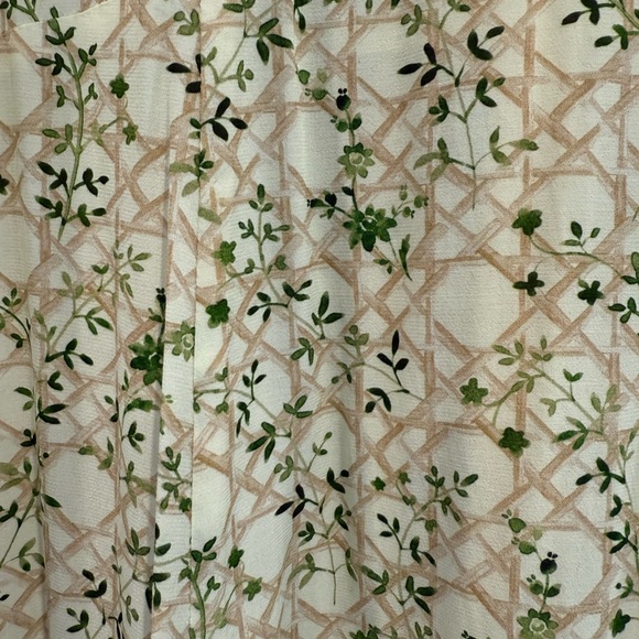 NWT Small Hill House Home The Dominque Dress in Basketweave Vine, Yellow - Picture 5 of 11